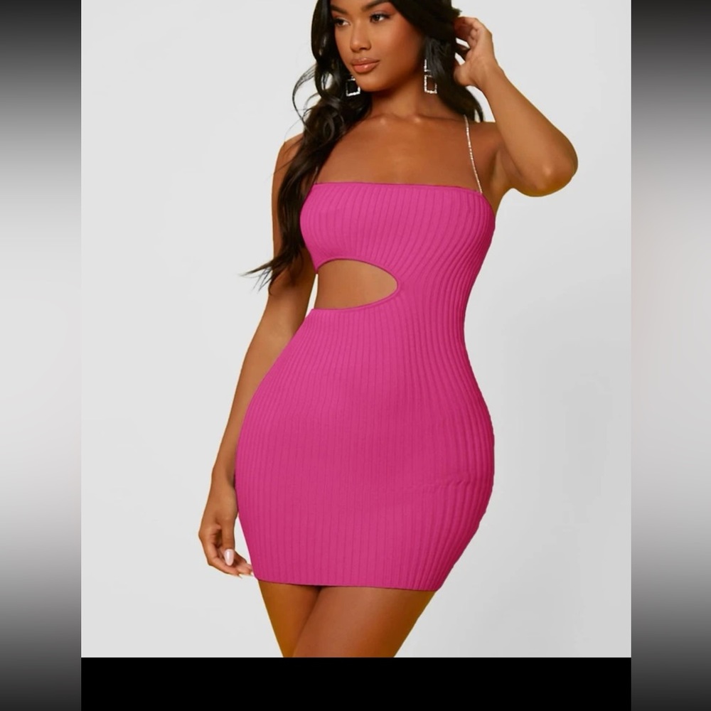 Pink mini dress